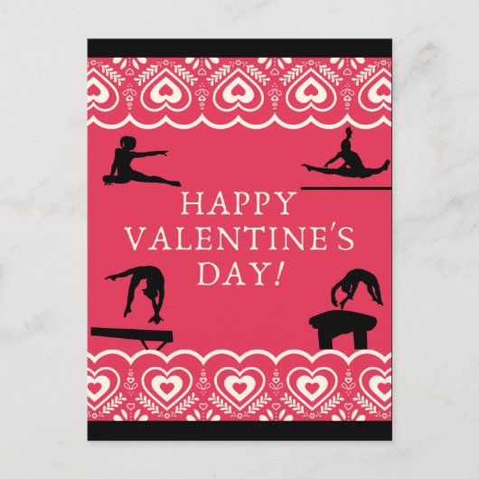 Carte Postale Gymnastique Saint Valentin (Devant)