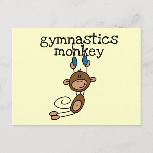 Carte Postale Gymnastique Tshirts et cadeaux singes (Devant)