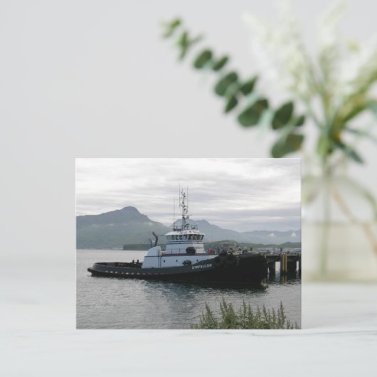 Carte Postale Gyrfalcon Tugboat en hollandais Harbour, AK (Debout devant)