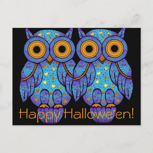 Carte postale H00t Owl Halloween (Devant)