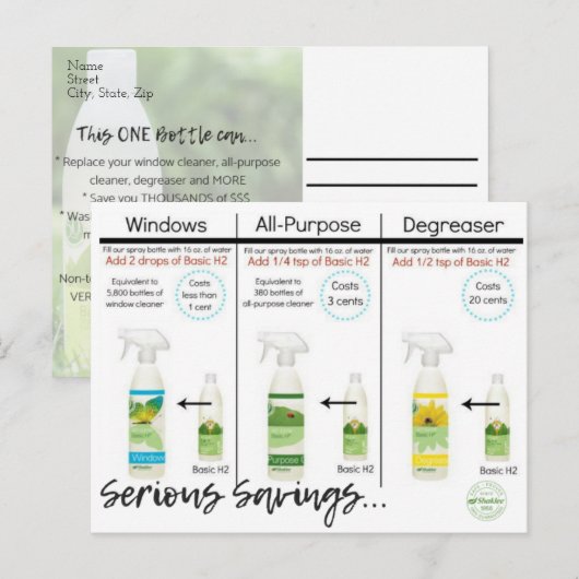 Carte postale H2 de base (Devant / Derrière)