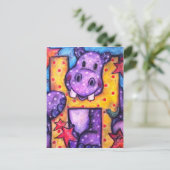 Carte Postale H est pour Hippo (Debout devant)