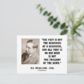 Carte Postale H.G. Wells Passé N'Est Que Le Début D'Un Début (Debout devant)