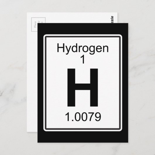Carte Postale H - Hydrogène (Devant / Derrière)