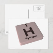 Carte Postale H Hydrogène (Devant / Derrière)