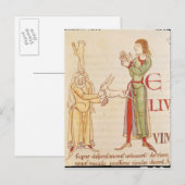 Carte Postale 'H' initial sous la forme de deux jurés (Devant / Derrière)