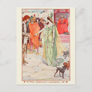 Carte Postale H J Ford Illustration Vintage La princesse choisit