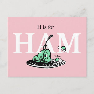 Carte Postale "H pour JAMBON" Conception de l'alphabet