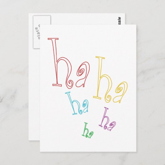 Carte Postale Ha ha ha ! (Devant / Derrière)