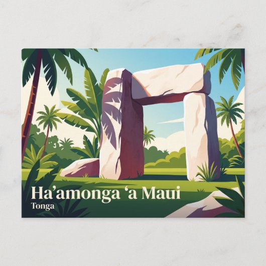 Carte Postale Ha'amonga 'a Maui Tonga (Devant)