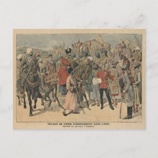 Carte Postale Habibullah Kahn Emir d'Afghanistan (Devant)