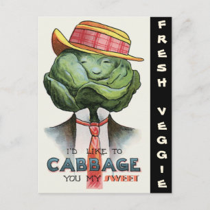 CARTE POSTALE "HABILLÉ" CABBAGE HEAD MAN