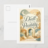 Carte Postale "Habitez la possibilité" Citation Dickinson (Devant / Derrière)