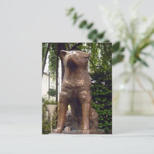 Carte Postale hachiko loyal (Debout devant)