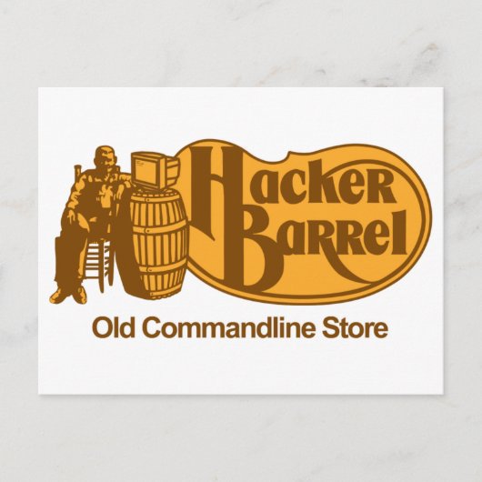 Carte Postale Hacker Barrel : l'ancienne boutique de commandline (Devant)