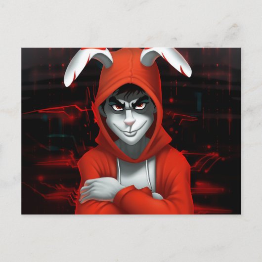 Carte Postale Hacker Lapin (Devant)