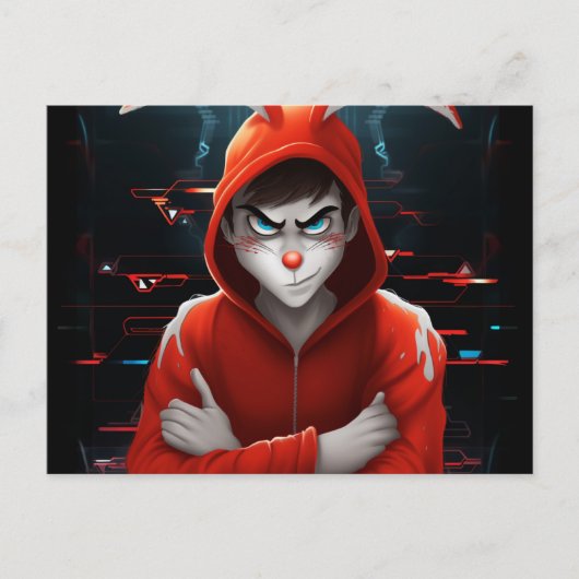 Carte Postale Hacker Lapin (Devant)