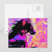 Carte Postale Hackney in Harness Glitch Art (Devant / Derrière)