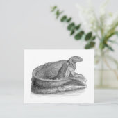Carte Postale Hadrosaurus Sculpture Antique Impression (Debout devant)
