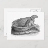 Carte Postale Hadrosaurus Sculpture Antique Impression (Devant / Derrière)