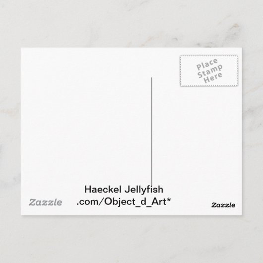 Carte Postale Haeckel Jellyfish (Dos)