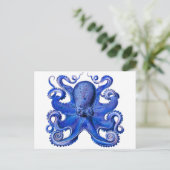 Carte Postale Haeckel Octopus Blue (Debout devant)