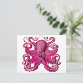 Carte Postale Haeckel Octopus rose (Debout devant)