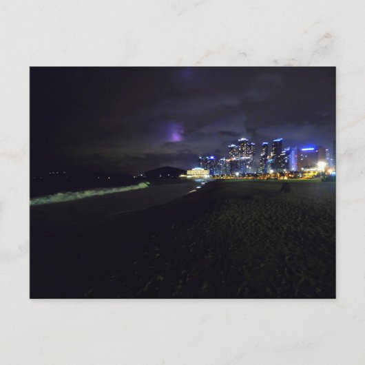 Carte Postale Haeundae Beach la nuit (Devant)