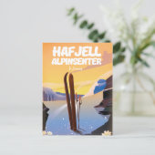 Carte Postale hafjell alpinsenter Norvège belle affiche de ski. (Debout devant)