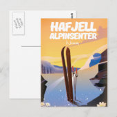 Carte Postale hafjell alpinsenter Norvège belle affiche de ski. (Devant / Derrière)