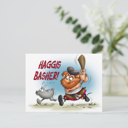 Carte Postale Haggis Basher (Debout devant)