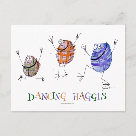 Carte Postale haggis dansant (Devant)