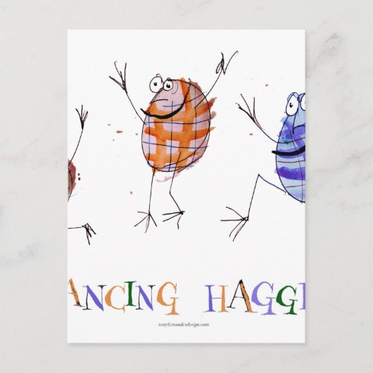 Carte Postale haggis dansant (Devant)