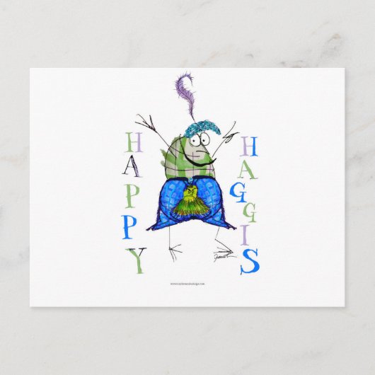 Carte Postale haggis heureux (Devant)