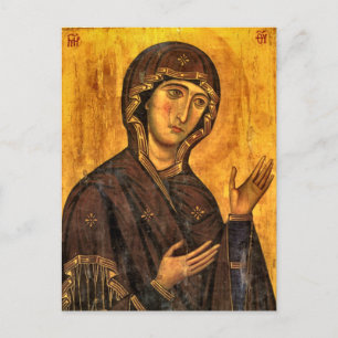 Carte Postale Hagiosoirtissa Theotokos Icône chrétienne orthodox