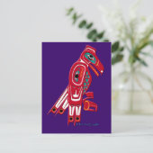 Carte Postale Haida Eagle Amérindien Conception de la faune (Debout devant)