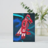 Carte Postale Haida Eagle & Aurora Amérindiens Art Design (Debout devant)