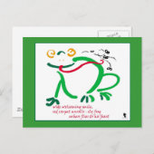 Carte Postale Haiku - fête de la grenouille (Devant / Derrière)