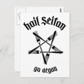 Carte Postale Hail Seitan 1.1 (noir) (Devant / Derrière)