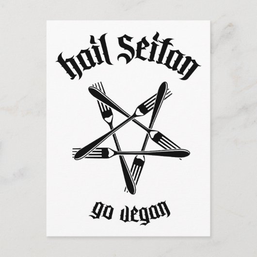 Carte Postale Hail Seitan 1.1 (noir) (Devant)