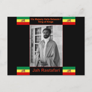 Carte Postale Haile Selassie le Lion de Juda, Jah Rastafari