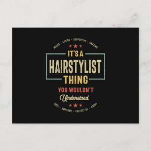 Carte Postale Hairstylist Job Title Hommes Cadeau Femme