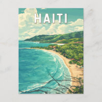 Haïti Illustration Voyage Art Vintage