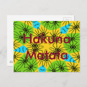 Carte postale Hakuna Matata (Devant / Derrière)