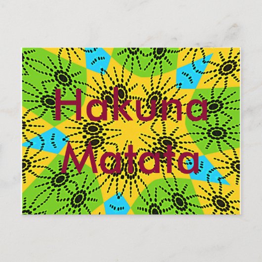 Carte postale Hakuna Matata (Devant)