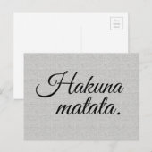 Carte Postale Hakuna matata (Devant / Derrière)