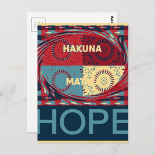 Carte Postale Hakuna matata (Devant / Derrière)