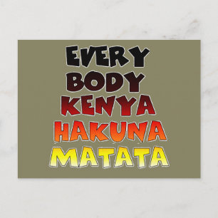 Carte Postale Hakuna Matata coloré : Une fête kenyane