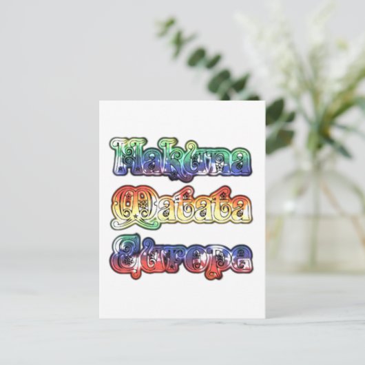 Carte Postale Hakuna Matata Europe Art Imprimer/Graphique (Debout devant)
