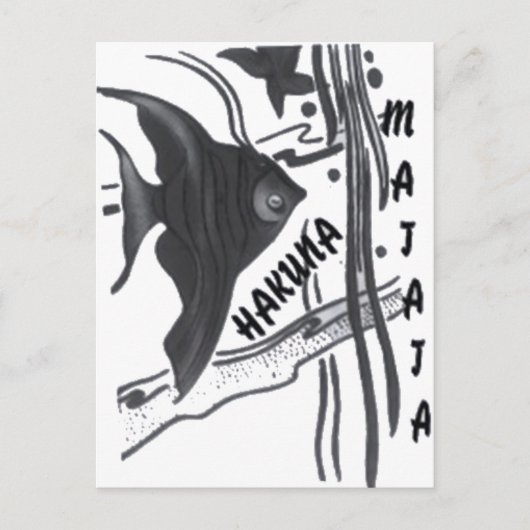 Carte Postale Hakuna Matata Fish Art Imprimer (Devant)